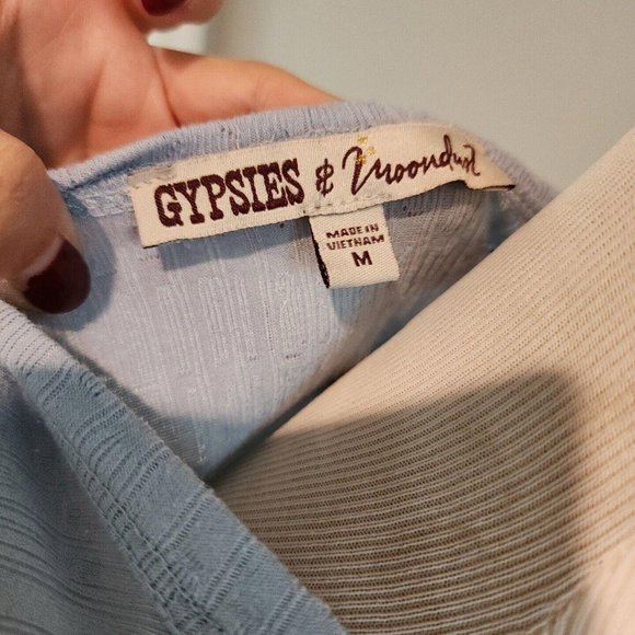 Gypsies & Moondust Juniors' Ruched Sides Blue Size Medium - Picture 7 of 7